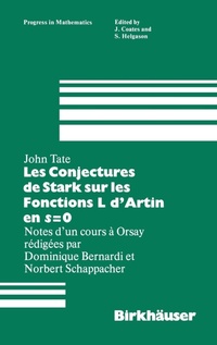 Abbildung von: Les Conjectures de Stark sur les Fonctions L d'Artin en s=0 - Birkhauser Boston Inc