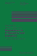 Cover: Dependence in Probability and Statistics - Birkhauser Boston Inc