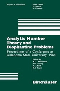 Abbildung von: Analytic Number Theory and Diophantine Problems - Birkhauser Boston Inc