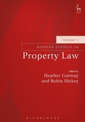Cover: Modern Studies in Property Law - Volume 9 - Hart Publishing