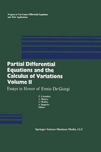 Abbildung von: Partial Differential Equations and the Calculus of Variations - Birkhauser Boston Inc