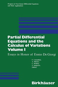 Abbildung von: Partial Differential Equations and the Calculus of Variations - Birkhäuser