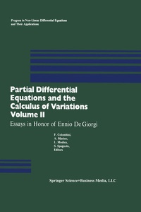 Abbildung von: Partial Differential Equations and the Calculus of Variations - Birkhauser Boston Inc