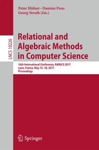 Enlarge image Cover: Relational and Algebraic Methods in Computer Science - Springer