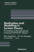 Cover: Realization and Modelling in System Theory - Springer-Verlag New York Inc.