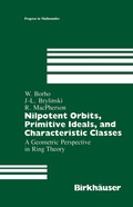 Cover: Nilpotent Orbits, Primitive Ideals, and Characteristic Classes - Birkhauser Boston