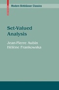 Cover: Set-Valued Analysis - Birkhauser Boston Inc
