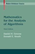 Cover: Mathematics for the Analysis of Algorithms - Birkhauser Boston Inc
