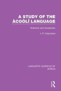 Abbildung von: A Study of the Acooli Language - Routledge