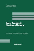 Cover: New Trends in Systems Theory - Springer-Verlag New York Inc.