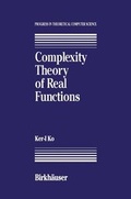 Cover: Complexity Theory of Real Functions - Birkhauser Boston Inc