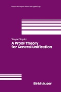 Cover: A Proof Theory for General Unification - Birkhauser Boston