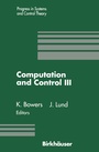 Cover: Computation and Control III - Springer-Verlag New York Inc.