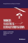 Cover: Modern Analytical Ultracentrifugation - Birkhauser Boston Inc
