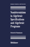 Cover: Nondeterminism in Algebraic Specifications and Algebraic Programs - Birkhauser Boston Inc