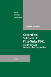 Abbildung von: Generalized Solutions of First Order PDEs - Birkhauser Boston