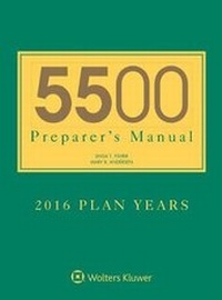 Abbildung von: 5500 Preparer's Manual - Wolters Kluwer Law & Business