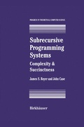 Cover: Subrecursive Programming Systems - Springer-Verlag New York Inc.