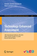 Cover: Technology Enhanced Assessment - Springer
