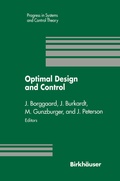 Cover: Optimal Design and Control - Birkhauser Boston Inc