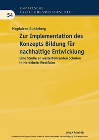 Abbildung von: Zur Implementation des Konzepts Bildung für nachhaltige Entwicklung - Waxmann Verlag GmbH