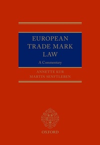 Abbildung von: European Trade Mark Law - OUP eBook