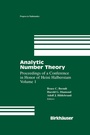 Cover: Analytic Number Theory - Springer-Verlag New York Inc.