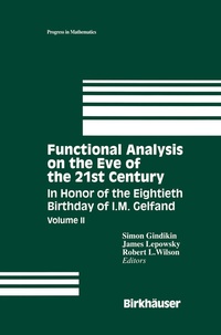 Abbildung von: Functional Analysis on the Eve of the 21st Century - Birkhäuser