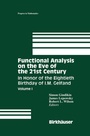 Cover: Functional Analysis on the Eve of the 21st Century - Springer-Verlag New York Inc.