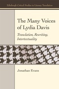 Cover: The Many Voices of Lydia Davis - Edinburgh University Press