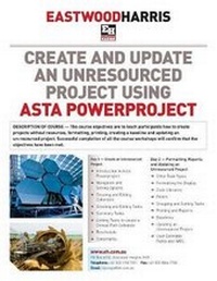 Abbildung von: Create and Update an Unresourced Project Using Asta Powerproject - Eastwood Harris Pty Ltd