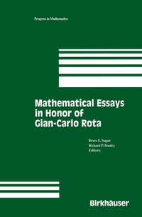 Enlarge image Cover: Mathematical Essays in honor of Gian-Carlo Rota - Springer-Verlag New York Inc.