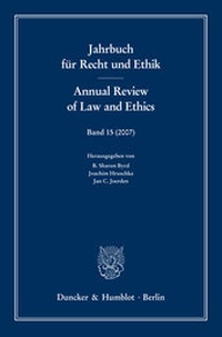Abbildung von: Jahrbuch für Recht und Ethik - Annual Review of Law and Ethics. - Duncker & Humblot