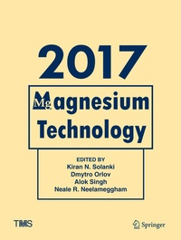 Enlarge image Cover: Magnesium Technology 2017 - Springer