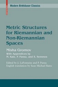 Abbildung von: Metric Structures for Riemannian and Non-Riemannian Spaces - Birkhauser Boston Inc