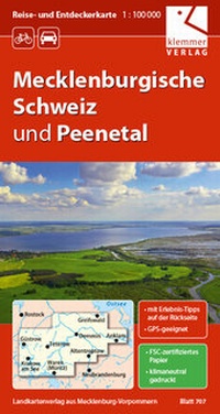 Abbildung von: Reise- und Entdeckerkarte Mecklenburgische Schweiz und Peenetal - Klemmer-Verlag