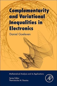 Enlarge image Cover: Complementarity and Variational Inequalities in Electronics - Academic Press