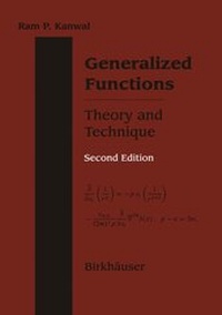 Abbildung von: Generalized Functions Theory and Technique - Birkhauser Boston Inc