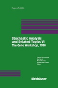 Cover: Stochastic Analysis and Related Topics VI - Birkhauser Boston Inc