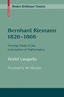 Cover: Bernhard Riemann 1826-1866 - Birkhauser Boston Inc