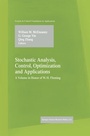 Cover: Stochastic Analysis, Control, Optimization and Applications - Birkhauser Boston Inc