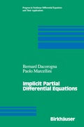 Cover: Implicit Partial Differential Equations - Birkhauser Boston Inc