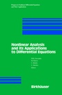 Cover: Nonlinear Analysis and its Applications to Differential Equations - Birkhauser Boston Inc