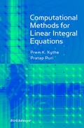 Cover: Computational Methods for Linear Integral Equations - Birkhauser Boston Inc