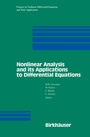 Cover: Nonlinear Analysis and its Applications to Differential Equations - Springer-Verlag New York Inc.