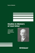 Cover: Studies in Memory of Issai Schur - Birkhauser Boston Inc