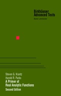 Cover: A Primer of Real Analytic Functions - Birkhauser Boston Inc