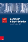 Cover: G&ouml;ttinger H&auml;ndel-Beitr&auml;ge, Band 18 - Vandenhoeck & Ruprecht
