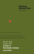 Cover: A Primer of Real Analytic Functions - Springer-Verlag New York Inc.