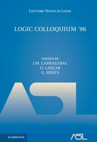 Enlarge image Cover: Logic Colloquium '96 - Cambridge University Press